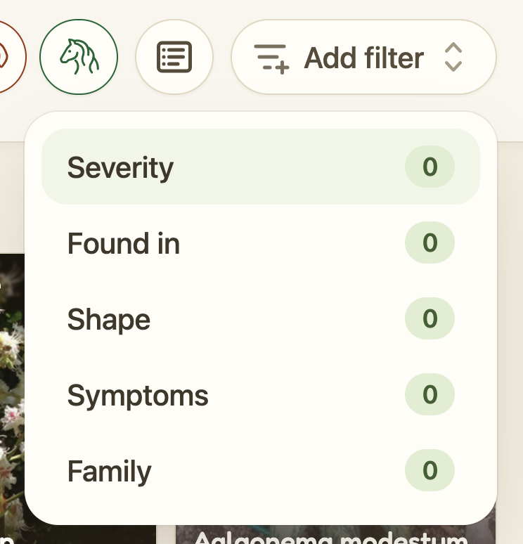 The top-level filter dropdown.