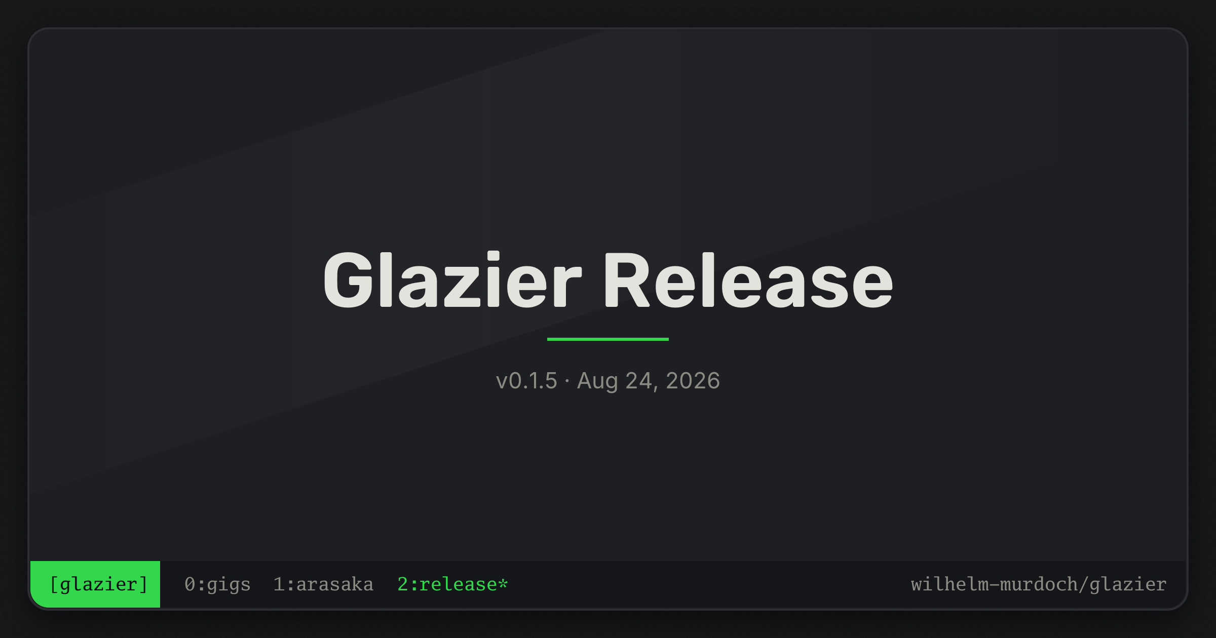 The Open Graph release card for Glazier v0.5.1