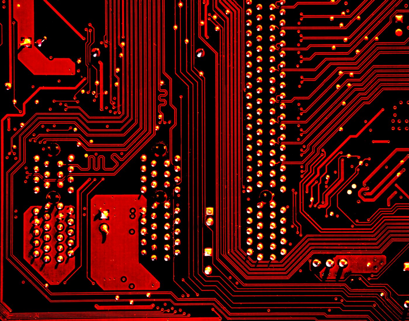 A red and black circuit board