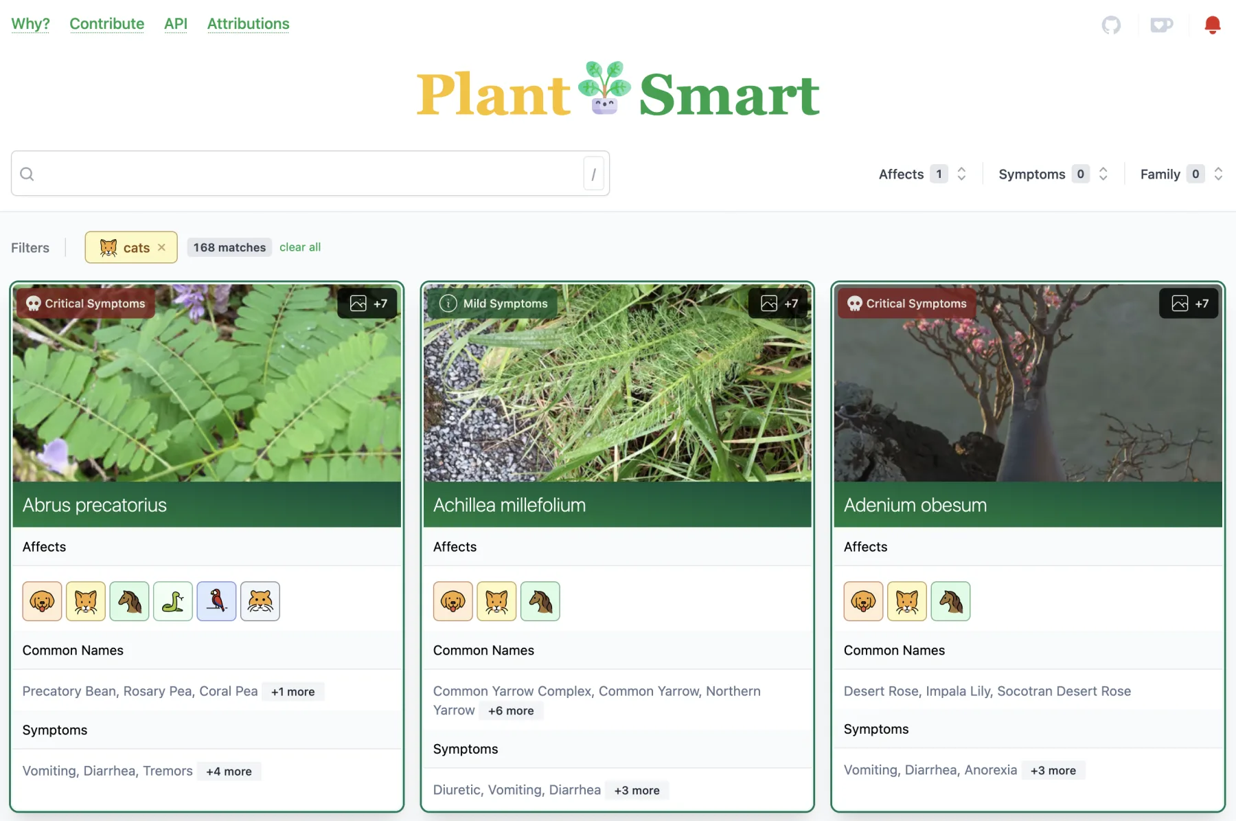The homepage before the redesign.